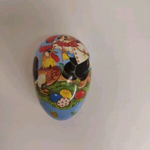 Vintage Echt Erzgebirge Germany Paper Mache Easter Egg Bunny Rooster Easter Eggs